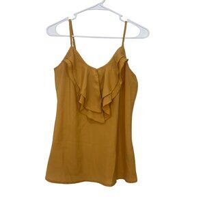 Vintage Timing Y2K Musthard Yellow Ruffle Front Cami Top Women SZ Medium